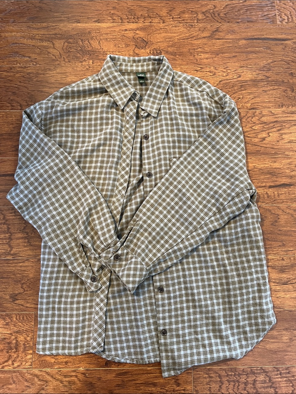 Classic Olive Plaid boyfriend fit Women’s Button-Up Shirt